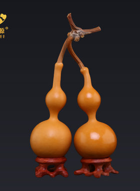 文玩连枝葫芦精品摆挂小手捻把件天然福禄八宝蚂蚁三庭连体带龙头