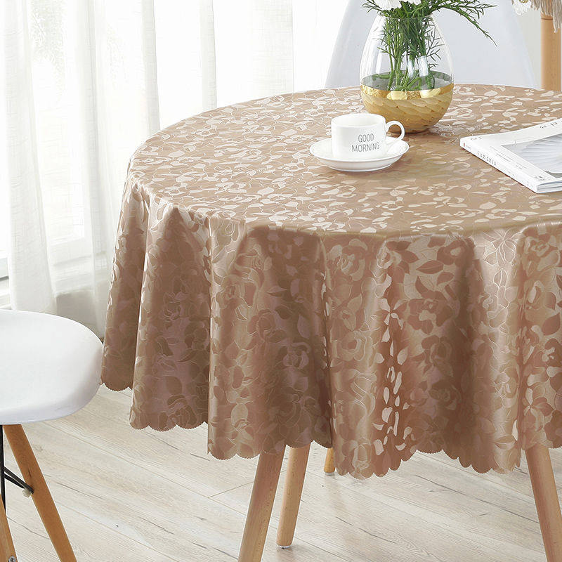圆桌桌布防水防油免洗防烫餐桌布艺家用欧式桌垫酒店圆形餐布台布,居家布艺,桌布,淘宝优惠券,粉丝福利购,淘宝优惠卷