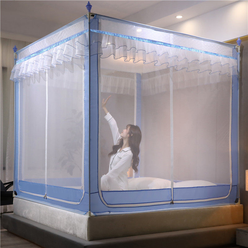 蚊帐拉链蒙古包公主风1.5米1.8m床双人家用儿童防摔支架夏季纹帐2,床上用品,蚊帐,淘宝优惠券,粉丝福利购,淘宝优惠卷