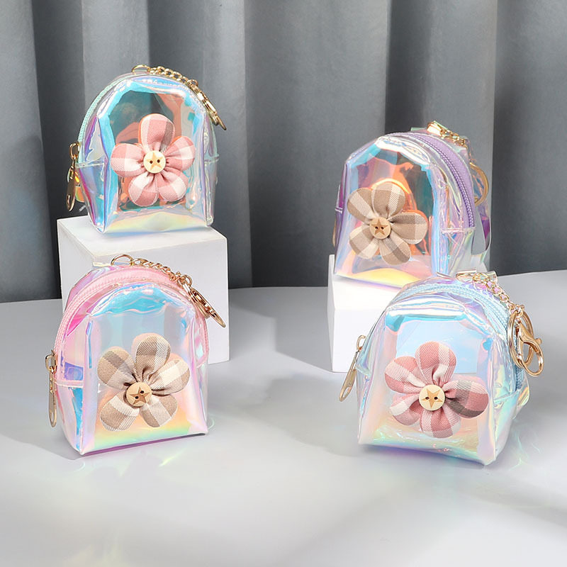 格子花朵镭射透明PVC零钱包拉链果冻包车钥匙挂饰卡包迷你收纳包,节庆用品/礼品,创意零钱包,淘宝优惠券,粉丝福利购,淘宝优惠卷
