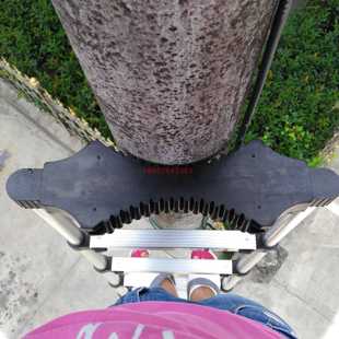 爬电线杆配件伸缩梯子单梯加固竹节升降梯电杆6米通用34X4卡子头