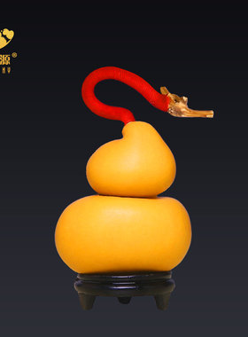 文玩葫芦摆件手把件玄关把玩钱袋布袋天然异形精品小勒扎家具摆设