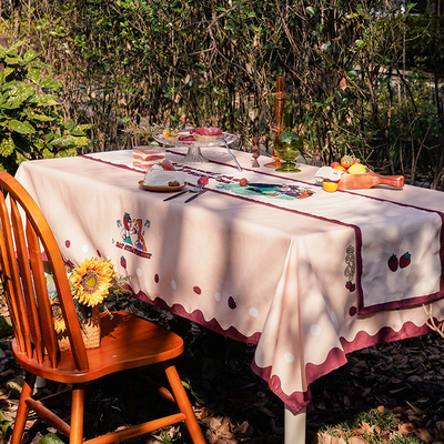 左咸敦道可爱桌布茶几桌布卡通茶几布餐桌布野餐桌布美式餐桌布