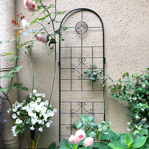 米蔻庭院花园铁线莲欧月铁艺爬藤架花片屏风花幕花插围栏2片包邮