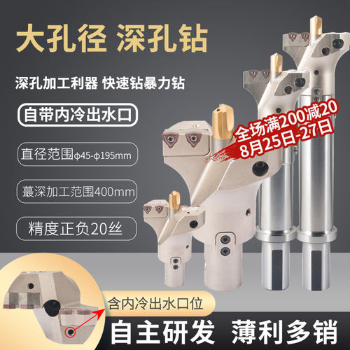 大孔径深孔定心U钻暴力钻快速钻喷水钻VMD可转位钻头内冷出水枪钻