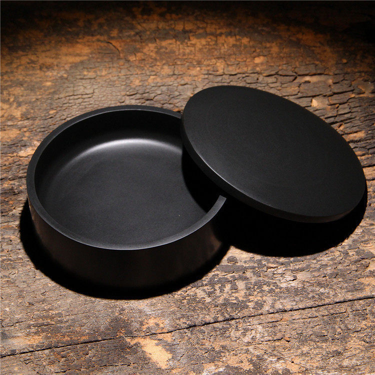 精品老坑砚台/墨光溢彩/带盖砚台老坑籽料墨海砚台龙尾砚端砚