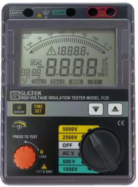 SLETEK共立 S3125高压兆欧表数字显示摇表 5000V
