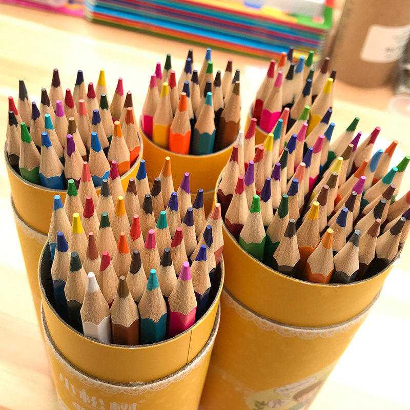 儿童彩色铅笔绘画笔美术彩绘素描笔幼儿园学生用安全无毒填色彩铅