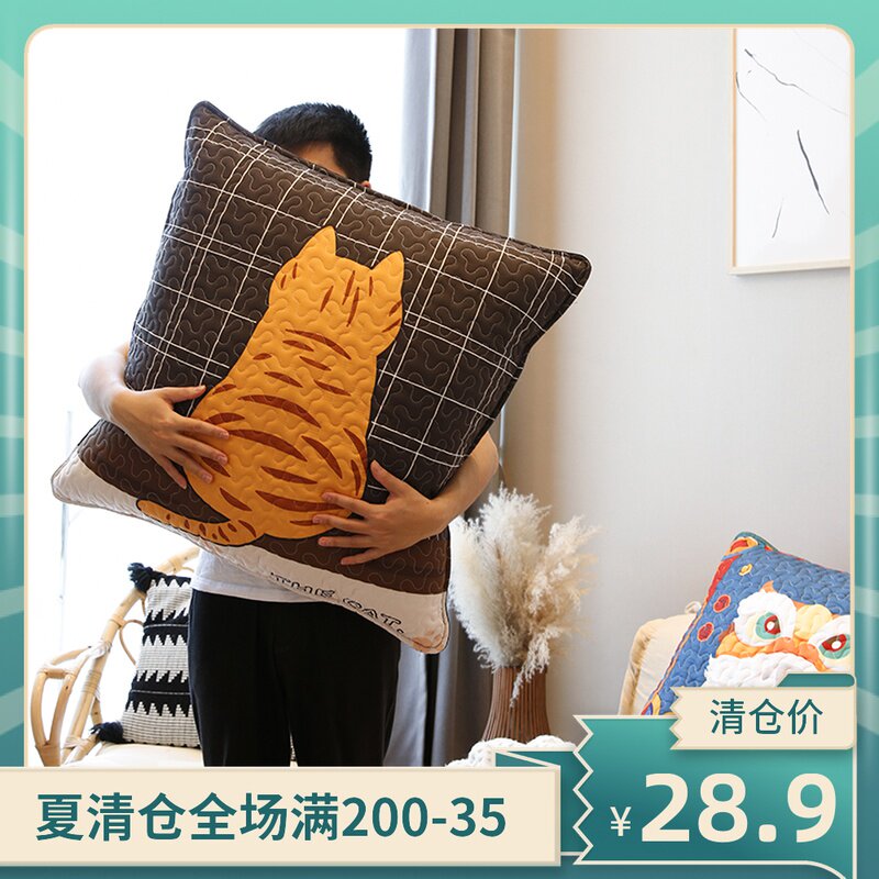 时尚卡通沙发大抱枕靠垫北欧布艺护腰床头靠枕坐垫榻榻米飘窗靠垫