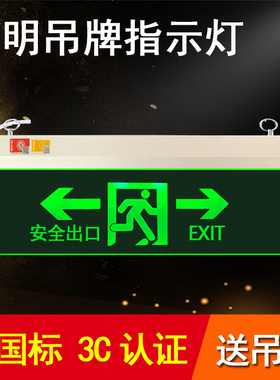 安全出口指示灯大号60x20大尺寸80x30通道疏散LED消防应急指示牌