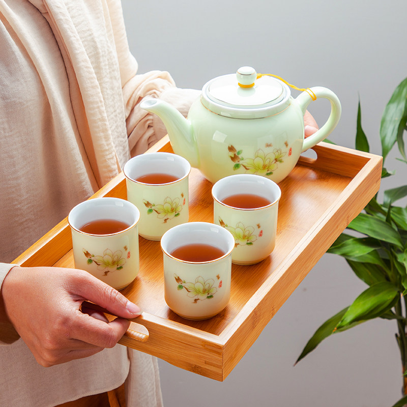 陶瓷功夫茶壶茶具套装带不锈钢过滤网单壶茶杯大号容量家用泡茶器