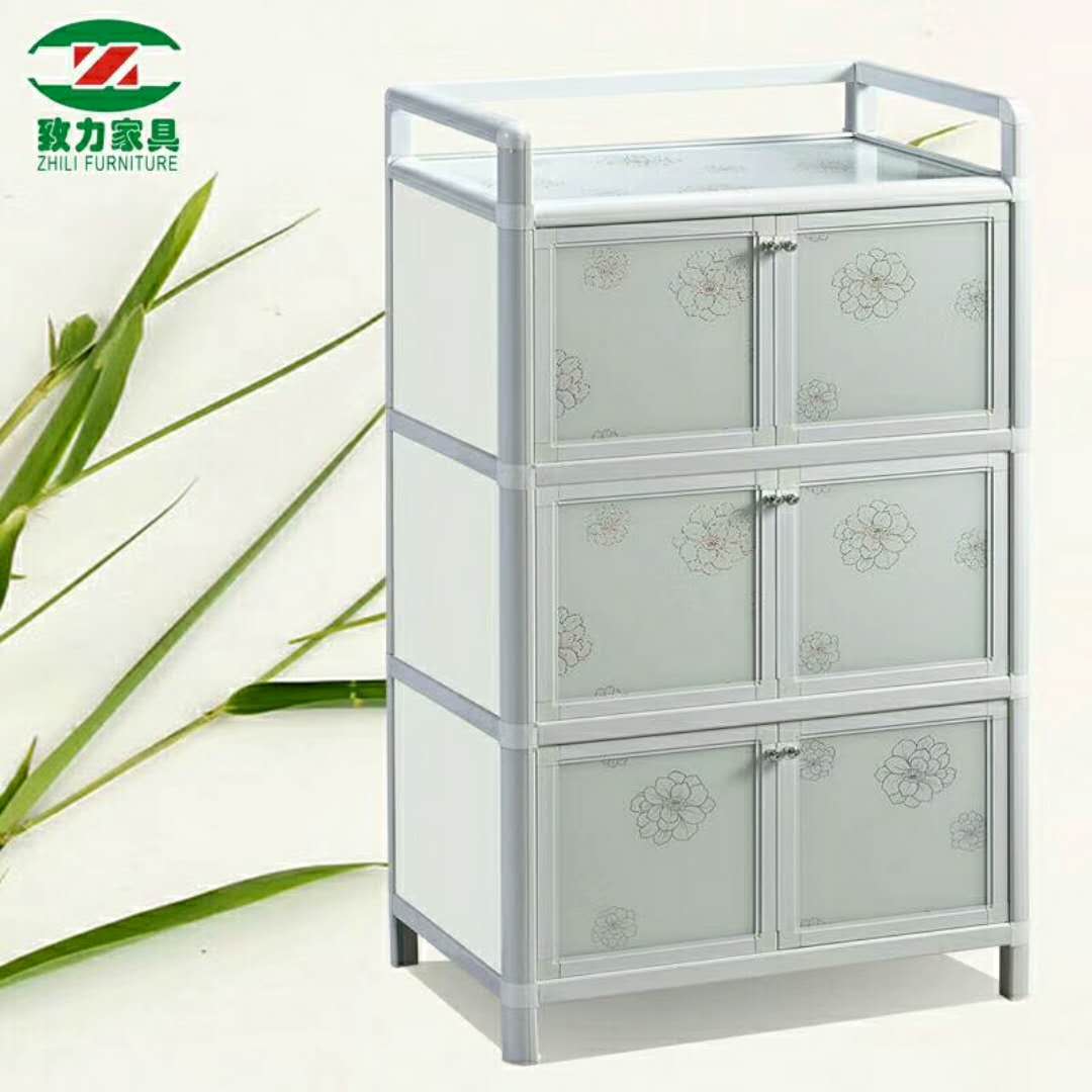 致力加厚铝合金碗橱柜菜厨阳台柜餐边柜厨房储物收纳柜客厅门厅柜