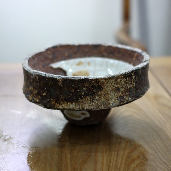 景德镇宋代湖田窑匣钵 影青窑具花器 柴烧窑具灰釉精美茶碗花钵