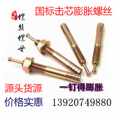 击芯膨胀螺丝一钉得敲击式膨胀螺栓举升机膨胀锤击壁虎M6M8M10M12