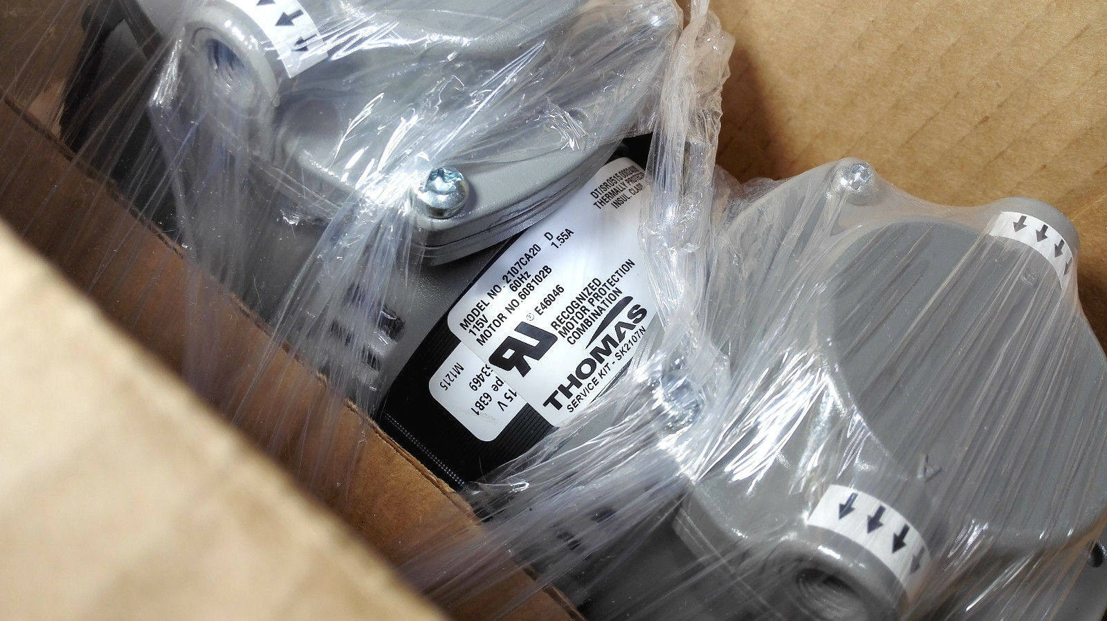 THOMAS托马斯2107ca20 真空泵 1/20匹 60赫兹 AC115v