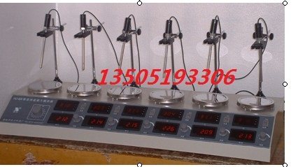 江苏金怡 HJ-6A恒温恒速磁力搅拌器 (六连)温度转速双显示