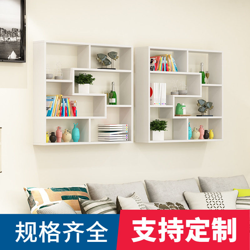 墙上置物架壁挂书架墙装卧室隔y板墙面装饰客厅电视背景墙壁柜吊