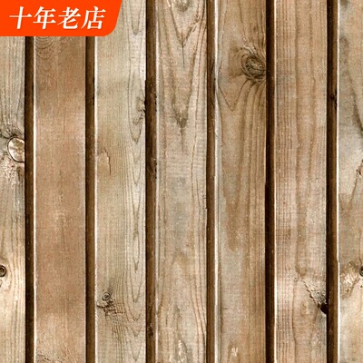3d立木木头条纹中式仿木体墙纸原木色复古纹板吊顶阁楼天花板壁纸