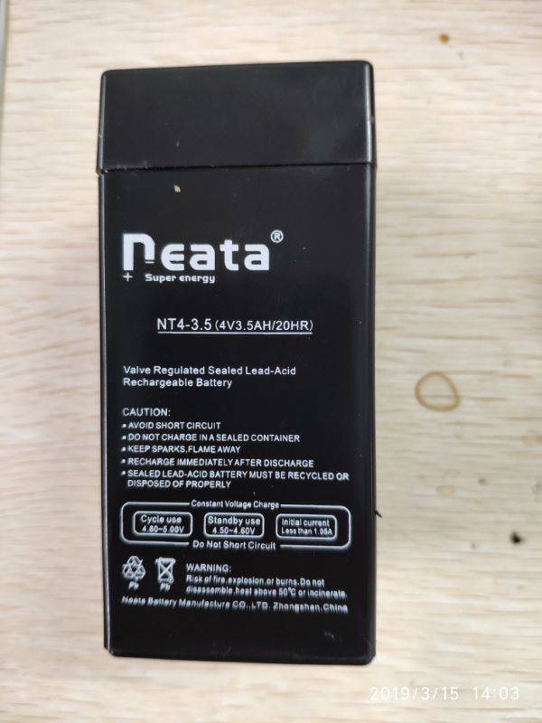 NEATA能特蓄电池 NT4-3.5 4V3.5AH/20HR电子称应急灯太阳能灯电池