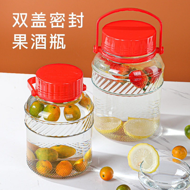 玻璃瓶带龙头酒坛泡菜坛子青梅泡酒玻璃瓶腌菜缸泡酒罐子密封瓶图片