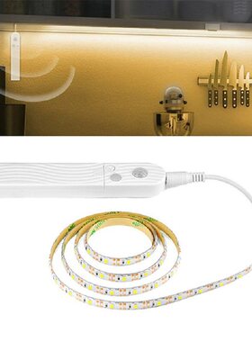 人体智能感应电池盒充电式LED灯带5V灯条橱柜床底玄关自动小夜灯
