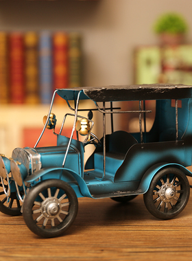 轻奢小摆件工业风酒n吧客厅电视柜家居装饰品艺术感书柜工艺品