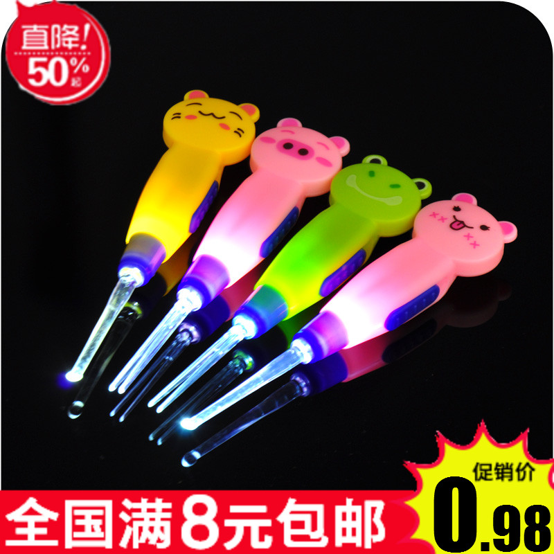 儿童扣耳屎耳扒清洁挖耳勺发光耳勺掏耳朵勺带灯采耳工具儿耳挖勺