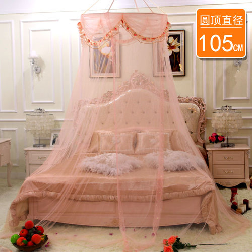 圆顶蚊帐吊顶蚊帐公主床幔吸盘粘勾免安装大小床通用款1.21.51.i.