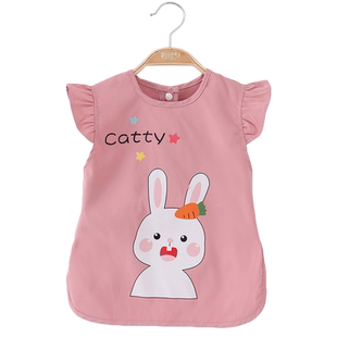 罩衣女宝宝棉感透气全身防水防脏污吃饭围兜反穿衣婴儿饭兜围裙