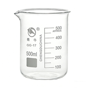 蜀牛玻璃烧杯500ml耐高温化学实验器材玻璃棒量筒量杯 烧杯1000ml