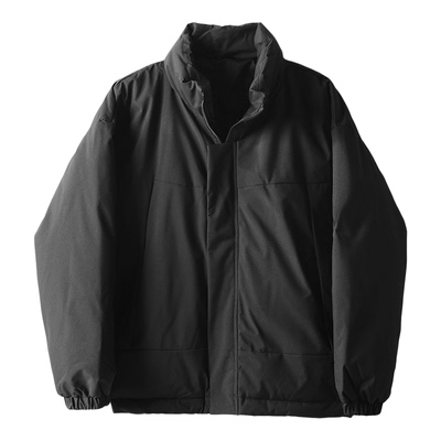 LUUD 都市通勤纯色简约立领棉服外套男冬季内里夹棉轻盈保暖棉衣