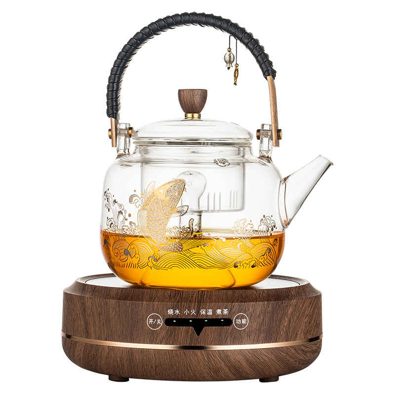 中式煮茶壶喷淋式蒸煮一体煮茶炉