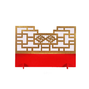 新年围栏元旦春节装饰道具栏杆摆件道具布置木质围栏DP点栅栏护栏