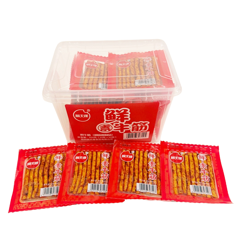 顺天缘鲜素牛筋台式素香肠臭干子