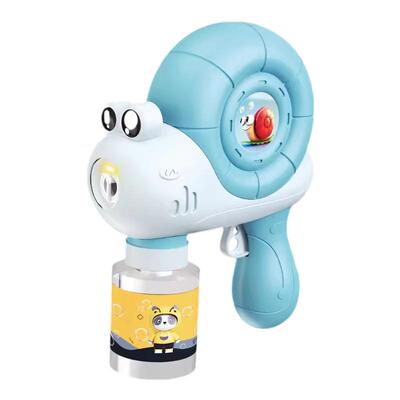 网红16孔小蜗牛泡泡枪儿童玩具手持泡泡机灯光加特林超大号全自动