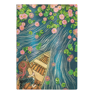 paperblanks佩兰克软皮笔记本本子与裕子的生活系列水上莲花日记本手帐记事本女生小学生文艺精致画画摘抄本