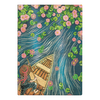 paperblanks佩兰克软皮笔记本本子与裕子的生活系列水上莲花日记本手帐记事本女生小学生文艺精致画画摘抄本