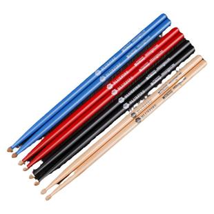 鼓棒架子鼓专用汉蓝火系列旗架子鼓棒实木5a/7a儿童打鼓棒胡桃木