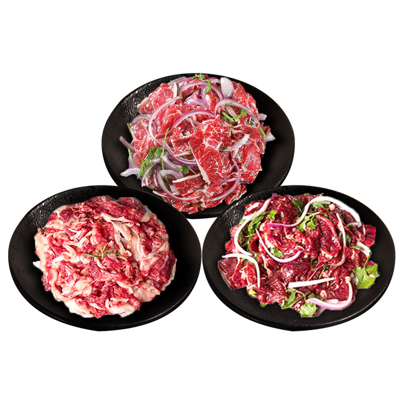 正宗齐齐哈尔烤肉新鲜牛肉拌肉东北韩式家庭户外半成品烧烤食材