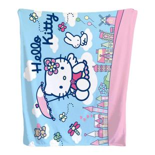 hellokitty凯蒂猫卡通儿童毛毯可爱kt猫毯子办公室午睡盖毯法兰绒