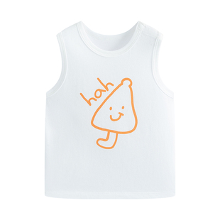 【云感棉】麦拉贝拉婴儿背心t恤夏季薄款宝宝无袖上衣外穿纯棉a类