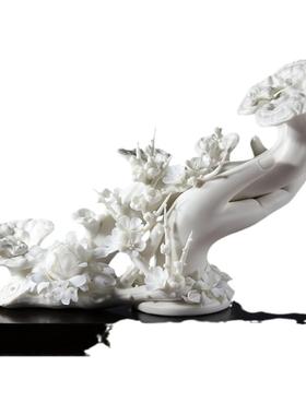 如意白瓷摆件大小号时尚风装饰品