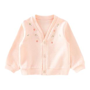 童泰女宝宝卫衣开衫春秋款女孩早春外套春装儿童上衣女童春季一岁