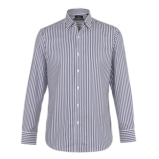 【条纹双色】callisto男士四季衬衣舒适休闲长袖衬衫棉质贝壳纽扣