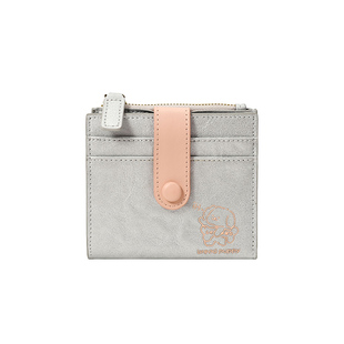 南风Chio2nd 面包小狗真皮卡包女士2026新款萌趣短款卡夹钱包一体