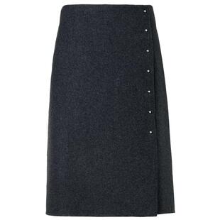 【美利诺羊毛】IIIVIVINIKO冬季新款麦尔登双面呢直身短裙女