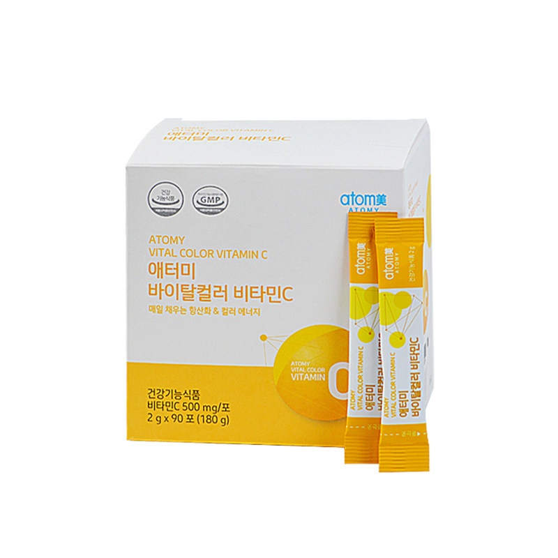 atomy艾多美维生素c颗粒维他命C调节免yi力90条甜果味官方正品