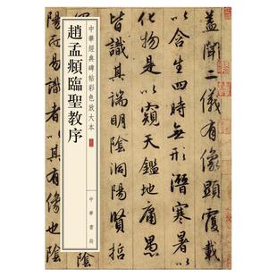 【官方正版】 赵孟頫临圣教序 中华经典碑帖彩色放大本33 中华书局 集王圣教序 行书法帖碑帖 毛笔眺字帖贴 赵孟俯 大8开字帖