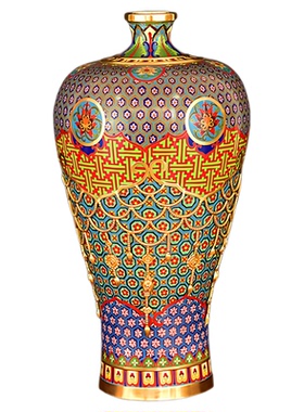 张向东作品景泰蓝花瓶25寸《梅尊