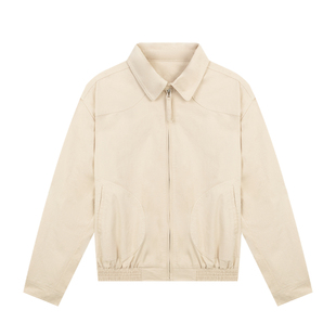 【5折款】橘子树在哪儿简约风翻领外套女秋显瘦百搭短款夹克上衣